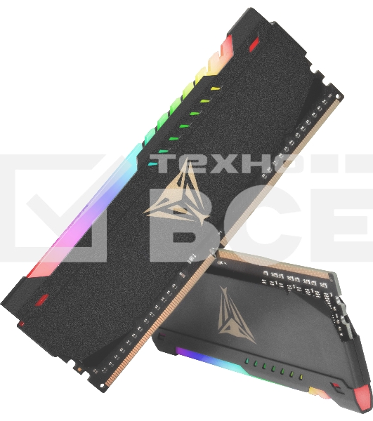 Оперативная память Patriot Viper Steel, DDR4, 16GB (2x8GB), 3200MHz, CL18, с радиатором, RGB, черный