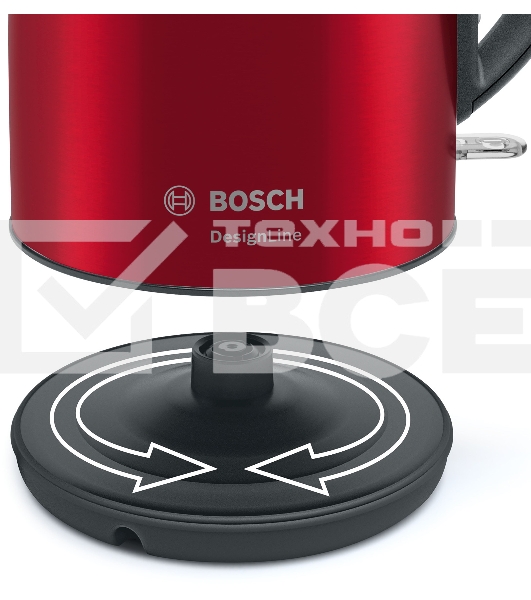 Чайник электрический Bosch TWK3P424 1.7л. 2400Вт красный (корпус: нержавеющая сталь)