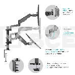 Кронштейн (держатель) ONKRON G140 для двух мониторов 13