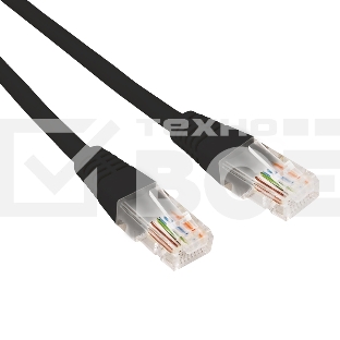Патч-корд U/UTP Rexant CAT 5e, RJ45-RJ45, 26AWG, ZH нг(А)-HF, черный, 2 м