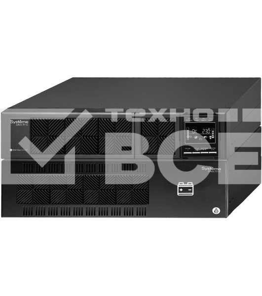 Источник бесперебойного питания Systeme Electriс Smart-Save Online SRV, 1000VA/900W, On-Line, Extended-run, Rack 2U(Tower convertible), LCD, Out: 6xC13, SNMP Intelligent Slot, USB, RS-232