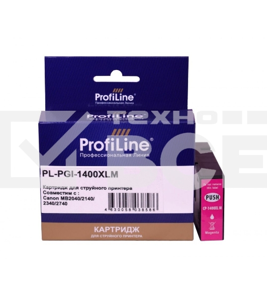 Струйный картридж PL-PGI-1400XLM для принтеров Canon MB2040/MB2140/MB2340/MB2740 с чернилами Magenta ProfiLine