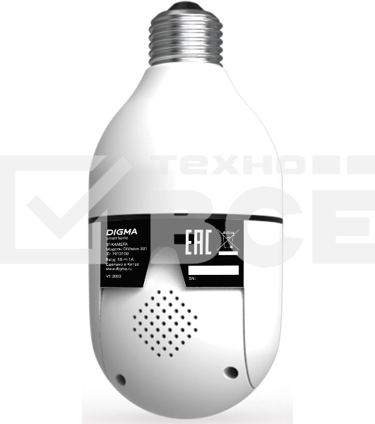 Камера видеонаблюдения IP Digma DiVision 301 3.6-3.6мм цв. корп.:белый (DV301)