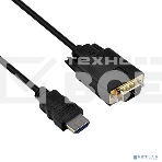 Кабель-адаптер ORIENT C702, HDMI M --> VGA 15M, длина 1.8 метра, черный, фото3