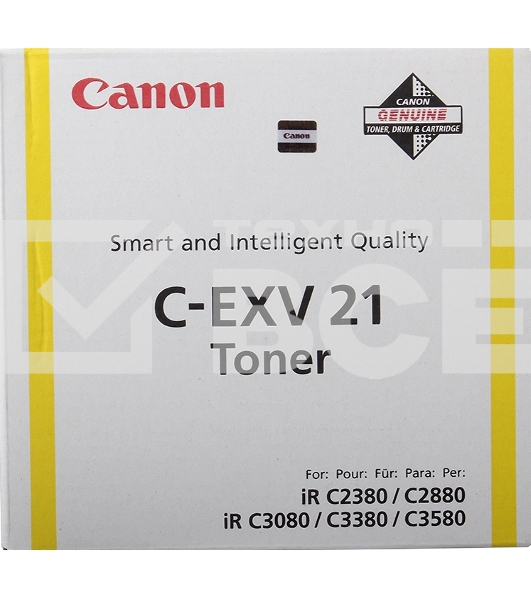 Картридж лазерный Canon C-EXV21 0455B002 желтый для принтера IRC2880/3380/3880 туба 260гр.