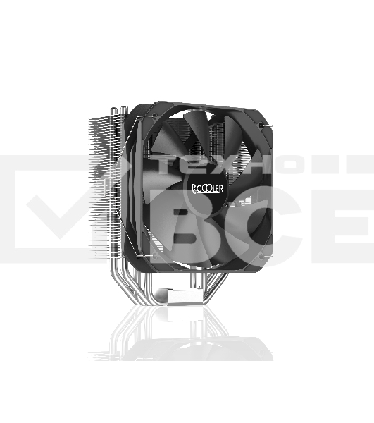 Кулер PCCooler Paladin 400 S115X/1200/1700/AM4 (20 шт/кор, TDP 200W, 130mm PWM FAN, 4 тепловые трубки 6мм, 800-1600RPM, 18-28,6dBa)