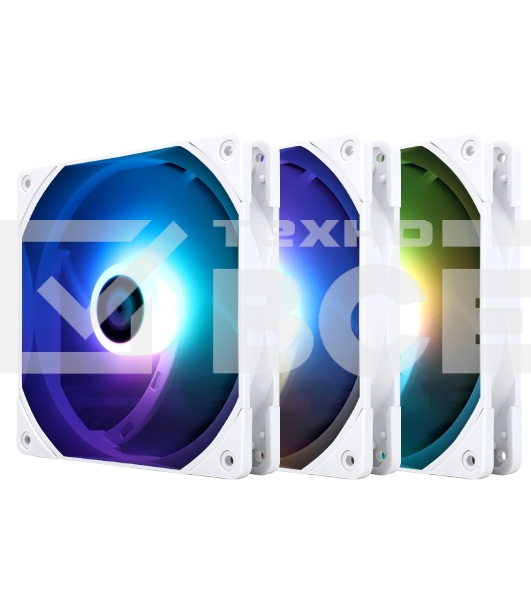 Кулер для корпуса Thermalright TL-C14W-Sx3 белый (140x140x26mm, 4-pin PWM, ARGB, 74.3CFM, 26.6dBA, 1500RPM)