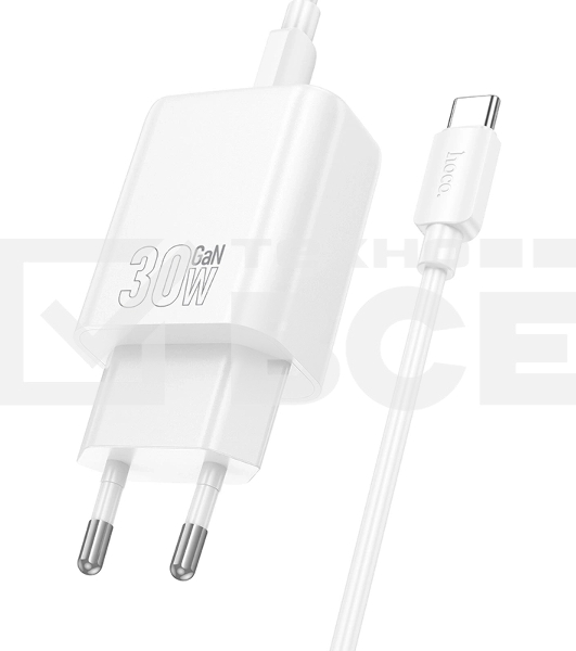 Сетевое зарядное устройство Hoco N63 Gentle 30W 3A (PD) белый