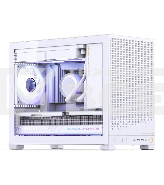 Корпус без блока питания Case JONSBO D32 PRO, Mini-Tower, TG, no fan, 2xUSB-A 3.2 + 1xUSB-C 3.2, mATX, mDTX, mITX White