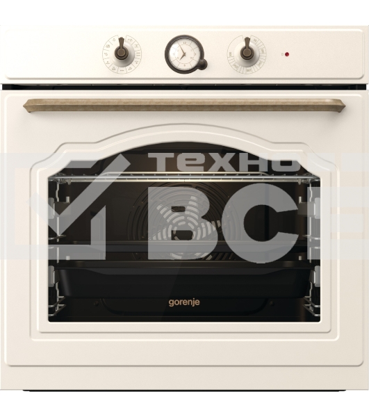 Встраиваемая электрическая духовка GORENJE/раиваемая электрическая духовка,ширина 60 см,объем 77л,пиролитическая эмаль,слоновая кость