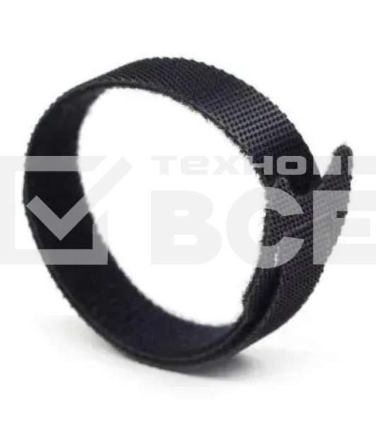 Хомут-липучка Lanmaster LAN-VCM135-BK 135x12 мм (упак: 20 шт) нейлон/полиэтилен внутри помещений черный