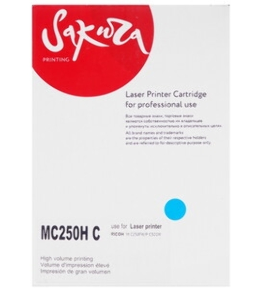 Картридж Sakura MC250HC (408341) для Ricoh P C300W/M C250FBW, голубой, 6300 к.