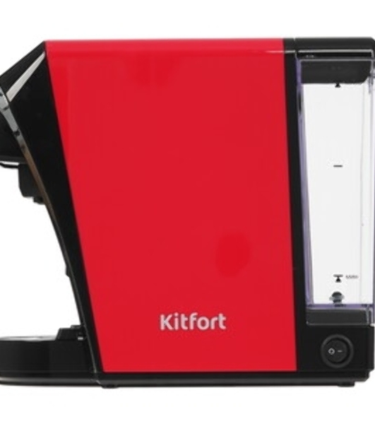 Кофеварка капсульная Kitfort КТ-7227 красный/черный, исп. кофе - капсулы/молотый, 0,8 л, 1400 Вт, 20 бар