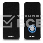 Акустическая система 2.0 SVEN 325, чёрный, USB, мощность 2x3 Вт(RMS) SVEN 325, чёрный, USB, акустическая система 2.0, мощность 2x3 Вт(RMS), фото 1