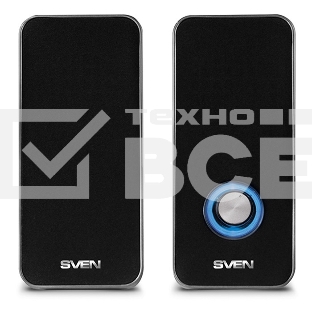 Акустическая система 2.0 SVEN 325, чёрный, USB, мощность 2x3 Вт(RMS) SVEN 325, чёрный, USB, акустическая система 2.0, мощность 2x3 Вт(RMS)