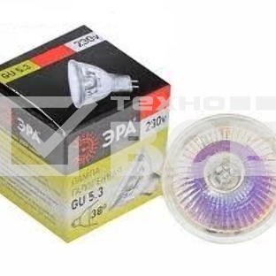 Лампа галогенная ЭРА GU5.3-JCDR (MR16) -50W-230V-Cl(10/200/6000)