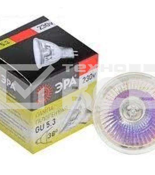 Лампа галогенная ЭРА GU5.3-JCDR (MR16) -50W-230V-Cl(10/200/6000)