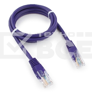 Патч-корд UTP Cablexpert кат.5e, 1м, литой, многожильный (фиолетовый)