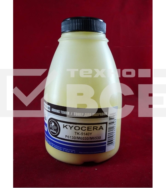 Тонер для Kyocera TK-5140Y, P6130/M6030/M6530 Yellow (фл. 100г) 5K Black&White Premium