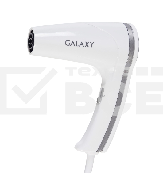 Фен для волос с настенным креплением Galaxy Line GL 4350, белый, 1400 Вт, 2 скорости потока воздуха, функция «холодный воздух», защитная сетка, настенное крепление