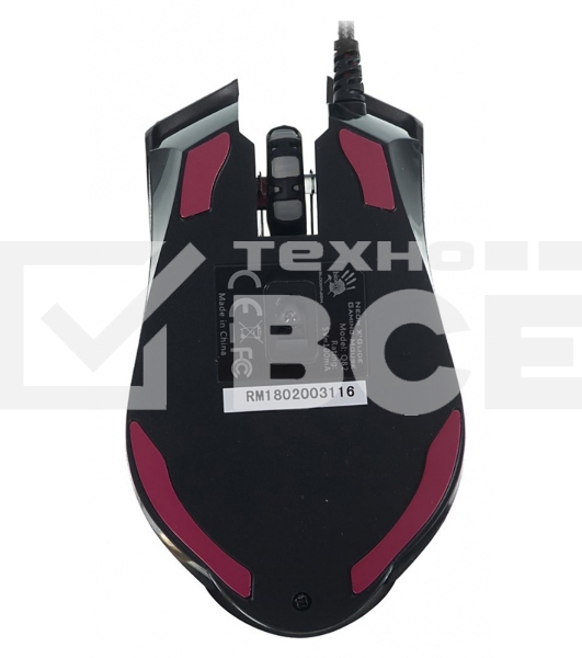 Мышь проводная A4Tech Bloody Q82 черный, 3200 dpi, USB, кнопки - 8