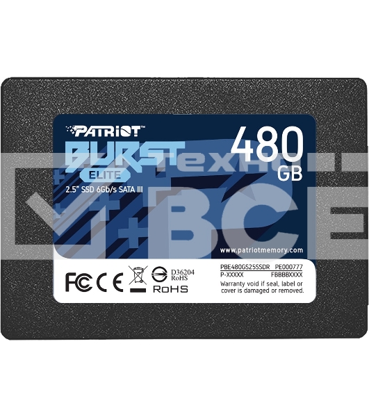 Накопитель SSD Patriot Burst Elite, 480GB, SATA, 2.5