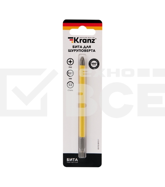 Бита для шуруповерта KRANZ PH2х127 мм