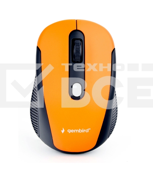 Мышь беспроводная Gembird MUSW-420-3 оранжевый, 1600 dpi, радиоканал, USB, кнопки - 4