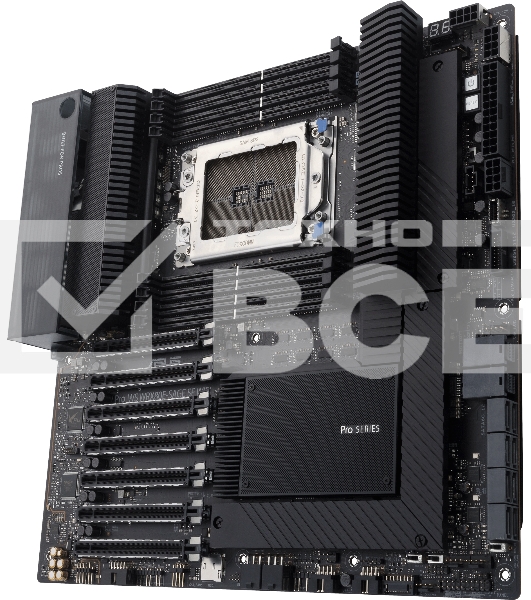 Материнская плата ASUS Pro WS WRX80E-SAGE SE WIFI, sWRX8, AMD WRX80, 8xDDR4, 8xSATA, 3xM.2, 7xPCI-E 4.0 x16, 2x 10Gb LAN, 8xUSB-A 3.2 Gen 2, 5x3.5 мм, 7.1, E-ATX
