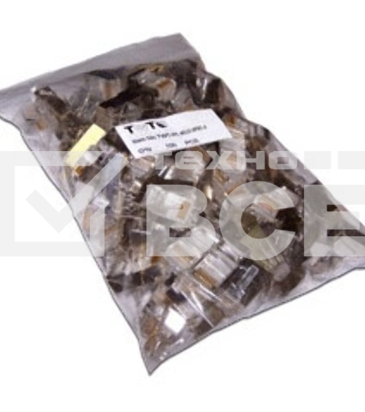 Коннектор RJ45 STP 8P8C, универсальный, cat.6, 100 шт.