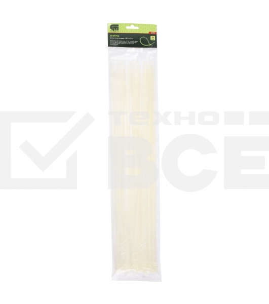 Хомуты Сибртех, 500 х 4,8 мм пластиковые, белые, 50 шт