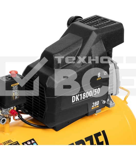 Компрессор Denzel воздушный DK1800/50,Х-PRO 1,8 кВт, 280л/мин, 50л 58068