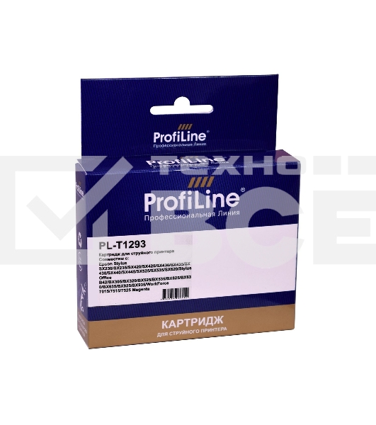 Струйный картридж PL-T1293 для принтеров Epson Stylus SX230/SX235/SX420/SX425/SX430/SX435/SX438/SX440/SX445/SX525/SX535/SX620/Stylus Office B42/BX305/BX320/BX525/BX535/BX625/BX630/BX635/BX925/BX935/WorkForce 7015/7515/7525 с чернилами Magenta ProfiLine