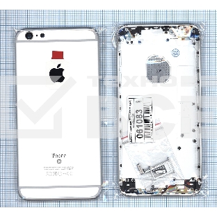 Задняя крышка для iPhone 6S Plus (5.5) серебристая
