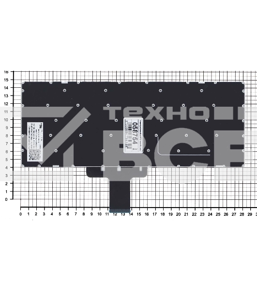 Клавиатура для ноутбука Lenovo Ideapad 510S 510S-14IKB черная без рамки