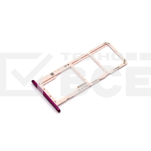 Лоток для SIM-карты Huawei Y7 2019 красный