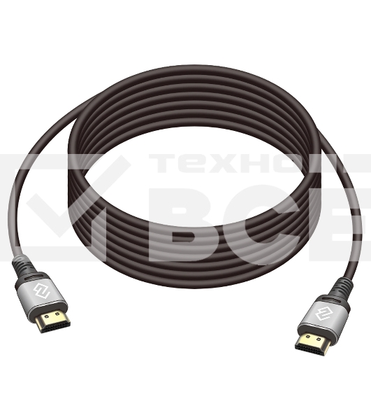 Кабель аудио-видео Digma HDMI (m)/HDMI (m) 5м. позолоч.конт. черный (D-HDMI-V2.0-5M)