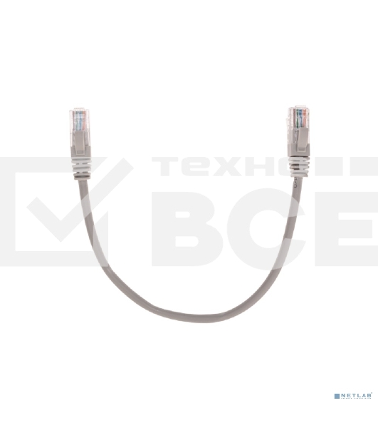 Патч-корд U/UTP, CAT 5e, RJ45-RJ45, 26AWG, ZH нг(А)-HF, серый, 0,3м  REXANT