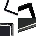 Экран для проектора S'OK SCFRV-266x150 120' 16:9 на бархатной раме, PS White, черная рама, фото5