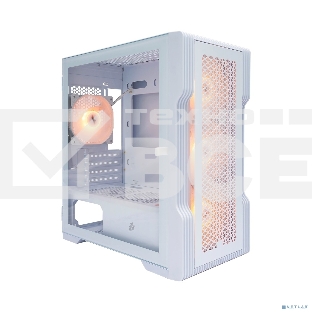 Корпус 1STPLAYER TRILOBITE T3 ARGB White / mATX / 4x120mm ARGB fans / T3-WH-4F7-W