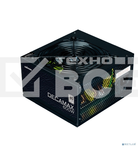 Блок питания Zalman ZM600-LX3, 600Вт, 80 PLUS, 120мм, черный