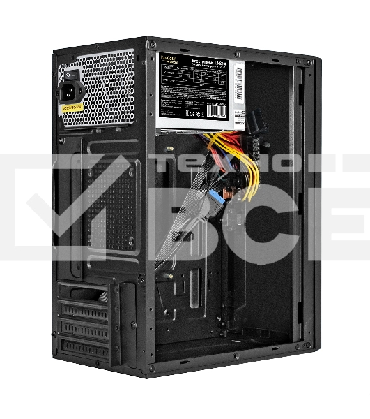 Компьютерный корпус Minitower ExeGate BAA-303U-UNS500 (mATX, БП UNS500 с вент. 12см, 2хUSB+1хUSB 3.0, HD Audio, черный)