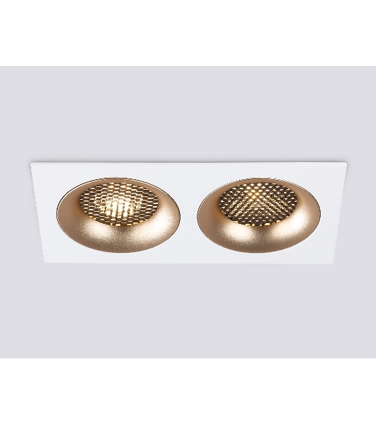 Светильник встраиваемый Ambrella light TN102733/2 WH/GD белый/золото GU5.3 175*92*23
