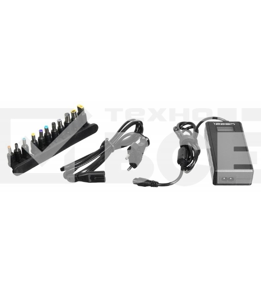 Блок питания Ippon D65U автоматический 65W 15V-19.5V 8-connectors 1.5A 1xUSB 2.1A от бытовой электросети LСD индикатор