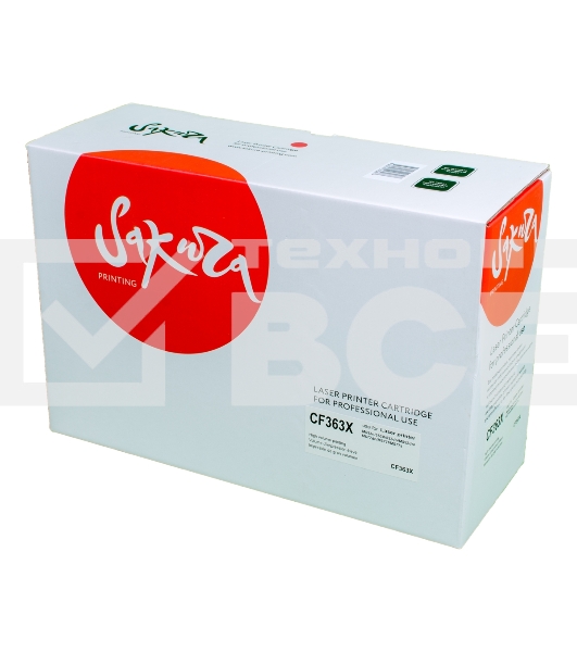 Картридж лазерный Sakura CF363X для HP Color LaserJet Enterprise M553n/553X/553dn HP Color LaserJet Enterprise M552dn, пурпурный, 9500к.