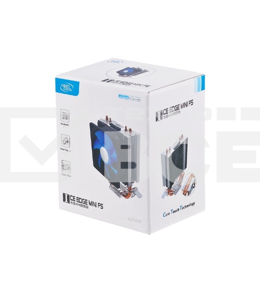 Кулер для процессора DEEPCOOL ICE EDGE MINI FS V2.0 синий, 80 мм, алюминий/медь, 2200 об/мин, 24.7 дБ, 3 pin, 100 Вт, 112 мм