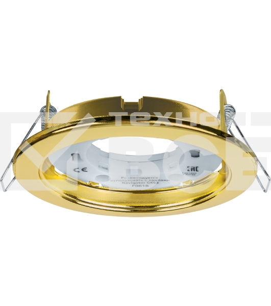Светильник светодиодный ДВО NGX-R1-002-GX53 220В GX53 IP20 золото  71278  Navigator