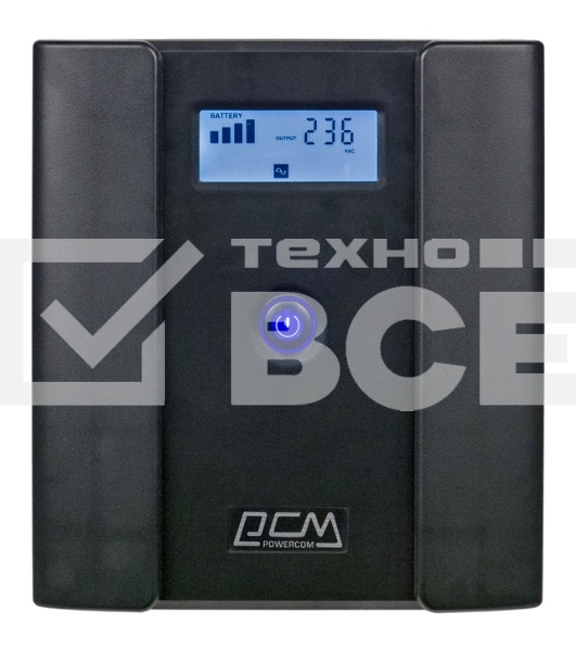Источник бесперебойного питания Powercom Raptor RPT-1025AP LCD EURO
