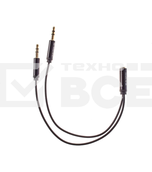 Кабель-адаптер  2*3.5ST(M)/3.5 ST(F), 0.2м, Telecom PRO <TAV205M-0.2M>