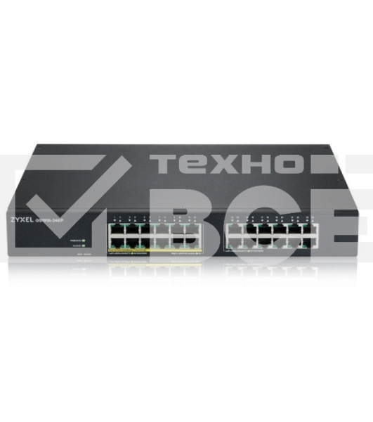 Коммутатор гибридный  Smart L2 PoE+ Zyxel NebulaFlex GS1915-24EP, rack 19